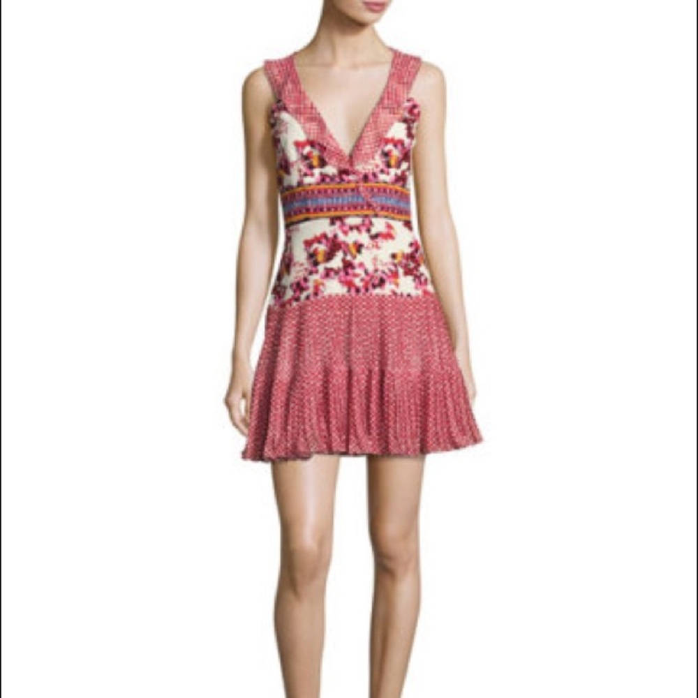 SALONI Amy Sleeveless Silk Short Dress